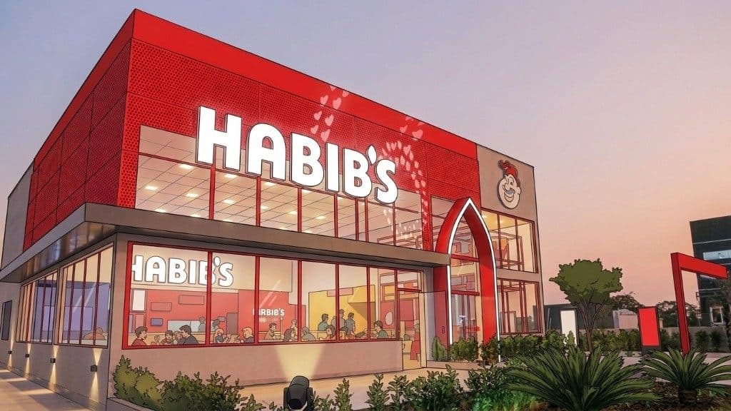 Fachada de uma loja do Habib's