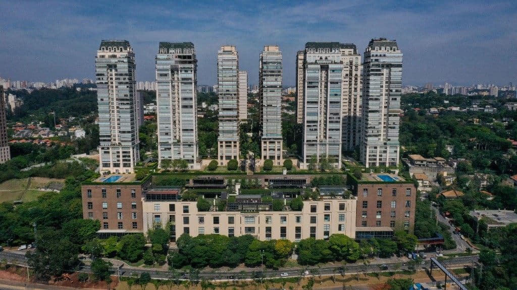 Torres residenciais do Parque Cidade Jardim, da JHSF, em São Paulo